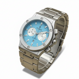Timas Stainless Steel Watch with Aqua Tifni Dial
